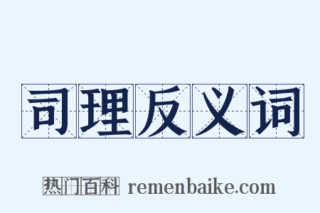司理反义词是什么意思的图片